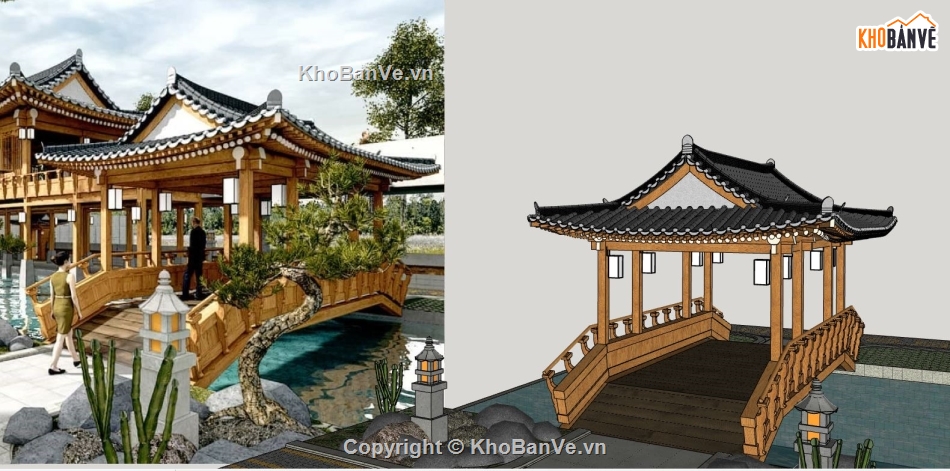 su chòi nghỉ,bản vẽ chòi nghỉ mát,sketchup chòi nghỉ