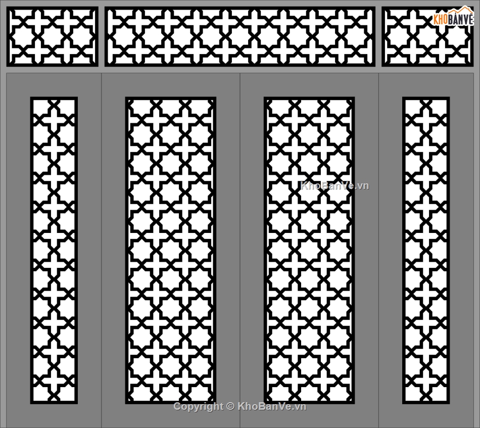 mẫu cổng 4 cánh,cổng 4 cánh và ô thoáng,file cổng 4 cánh và ô thoáng