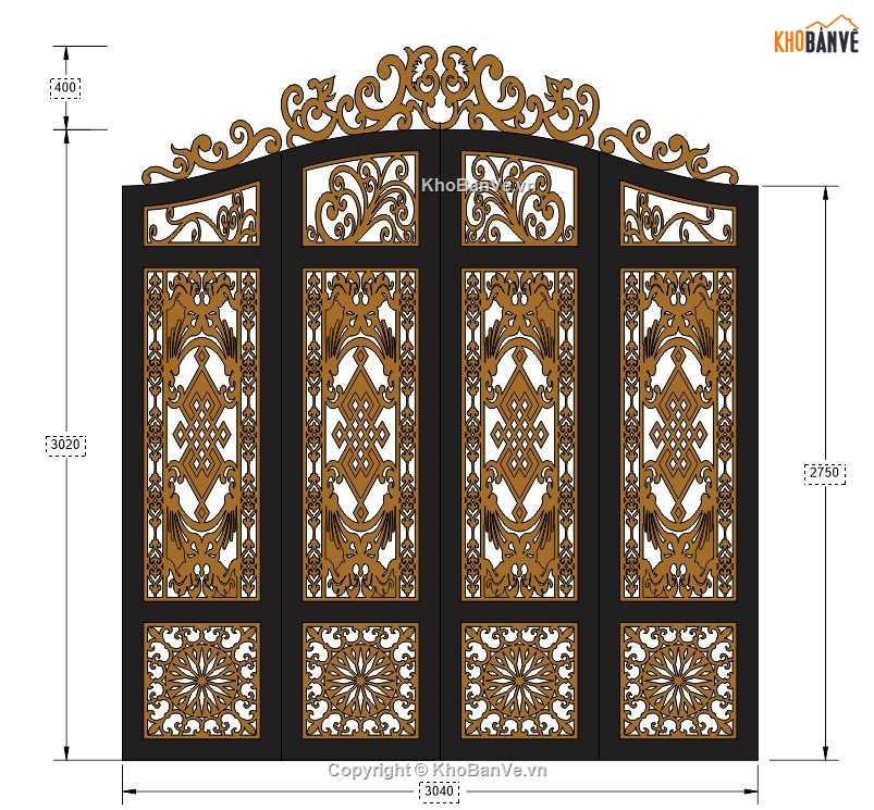 cổng 4 cánh cnc,file cnc cổng 4 cánh,mẫu cnc cổng 4 cánh