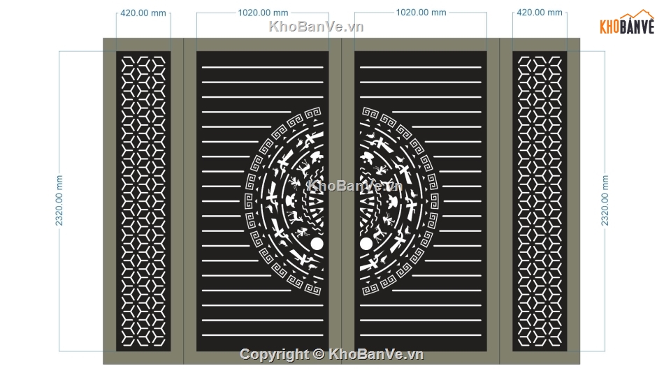 file cnc cổng 4 cánh,mẫu cnc cổng 4 cánh,cổng 4 cánh cnc