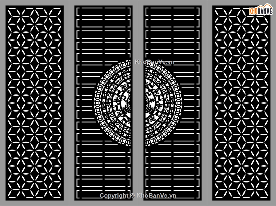 mẫu cổng 4 cánh,cổng 4 cánh cnc,File cổng 4 cánh