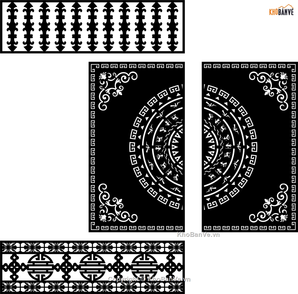 cổng 2 cánh trống đồng cnc,file cnc cổng 2 cánh trống đồng,mẫu cổng 2 cánh trống đồng