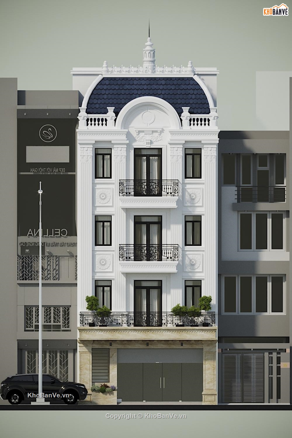 Nhà phố 4 tầng,bản vẽ nhà phố 4 tầng,Bản vẽ nhà phố 4 tầng đẹp,Autocad bản vẽ nhà phố 4 tầng