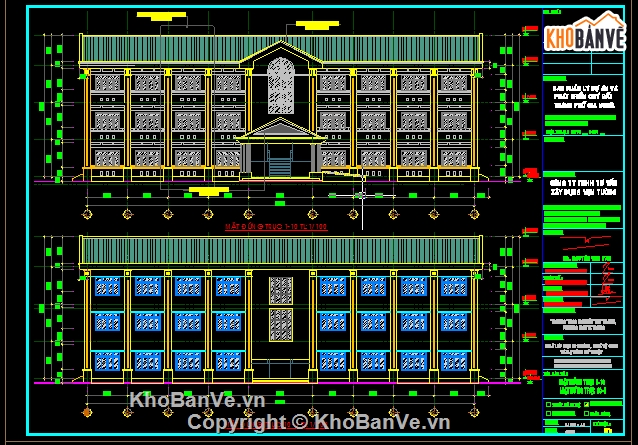 trường THCS Nguyễn Tất Thành,thiết kế trường THCS,trường học 3 tầng 12 phòng