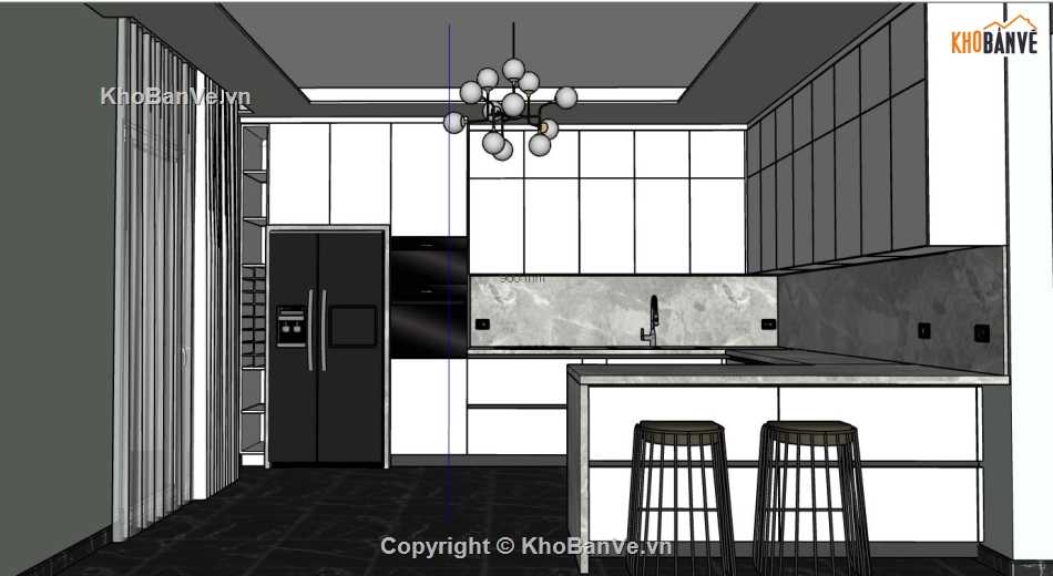 model sketchup phòng bếp,model su phòng bếp,file su phòng bếp