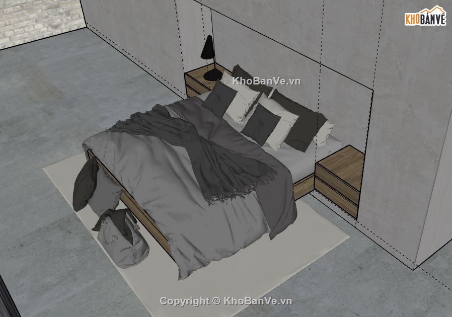 phòng hiện đại,file sketchup phòng ngủ,mẫu phòng ngủ,model sketchup phòng ngủ