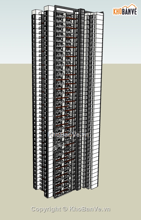 dựng 3d su chung cư cao tầng,file sketchup dựng mẫu chung cư,chung cư hiện đại dựng file su