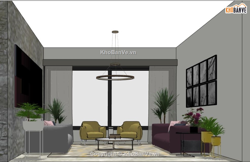 Phòng khách file sketchup,file Phòng khách,file su phòng khách