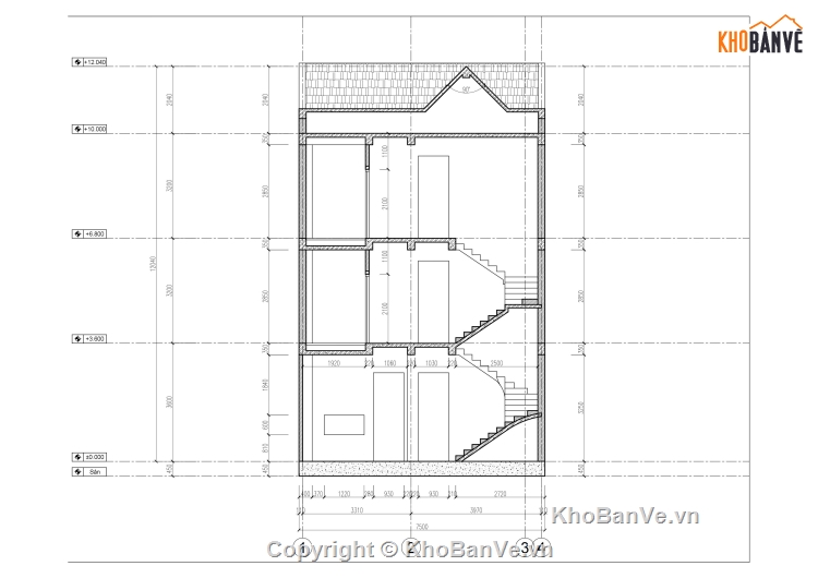 biệt thự  3 tầng,biệt thự tân cổ 3 tầng 7.5x10.74m,Full bản vẽ biệt thự tân cổ 3 tầng,full bản vẽ biệt thự 3 tầng phối cảnh su,cad biệt thự 3 tầng