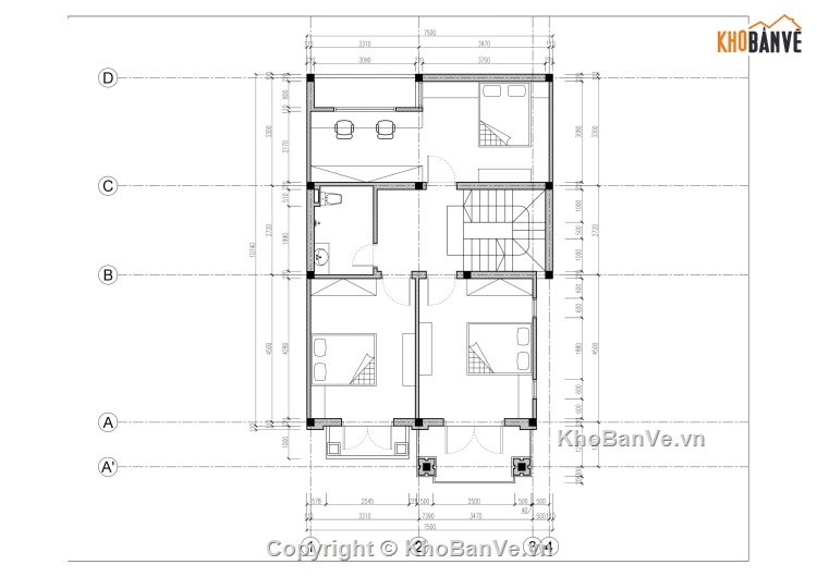 biệt thự  3 tầng,biệt thự tân cổ 3 tầng 7.5x10.74m,Full bản vẽ biệt thự tân cổ 3 tầng,full bản vẽ biệt thự 3 tầng phối cảnh su,cad biệt thự 3 tầng