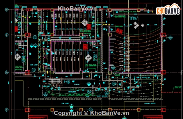 thiết kế rạp chiếu phim,thiết kế điện chiếu,thiết kế thi công,bản vẽ rạp chiếu phim star,thiết kế rạp chiếu phin srar