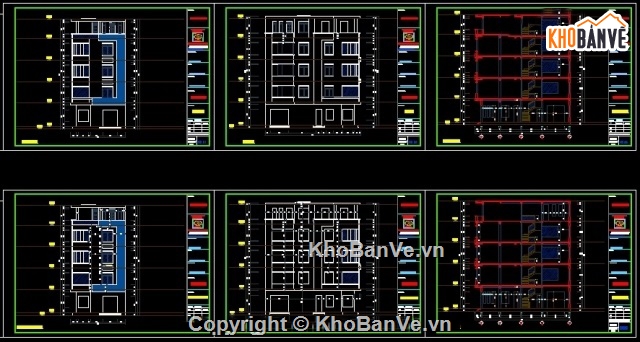 Bản vẽ nhà góc phố,nhà phố 5 tầng 8.2x15m,Full bản vẽ nhà phố 5 tầng,nhà phố 5 tầng