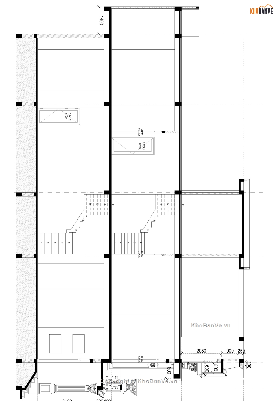 tân cổ điển 2 tầng 1 tum,bản vẽ nhà phố,nhà phố 2 tầng 1 tum,file cad nhà phố 2 tầng 1 tum