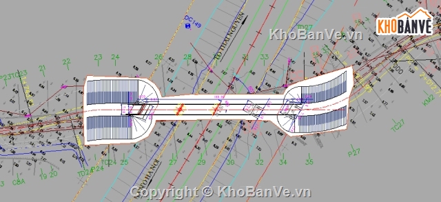 bản vẽ tuyến đường km37,cầu vượt,bảng tính,thiết kế cầu,bản vẽ cầu vượt hà nội thái nguyên,cầu chéo