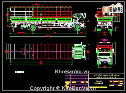 mẫu thiết kế xe tải,xe tải isuzu mui bạt,đồ án thiết kế mẫu xe,xe tải 16 tấn mui bạt,file Cad xe tải 16 tấn