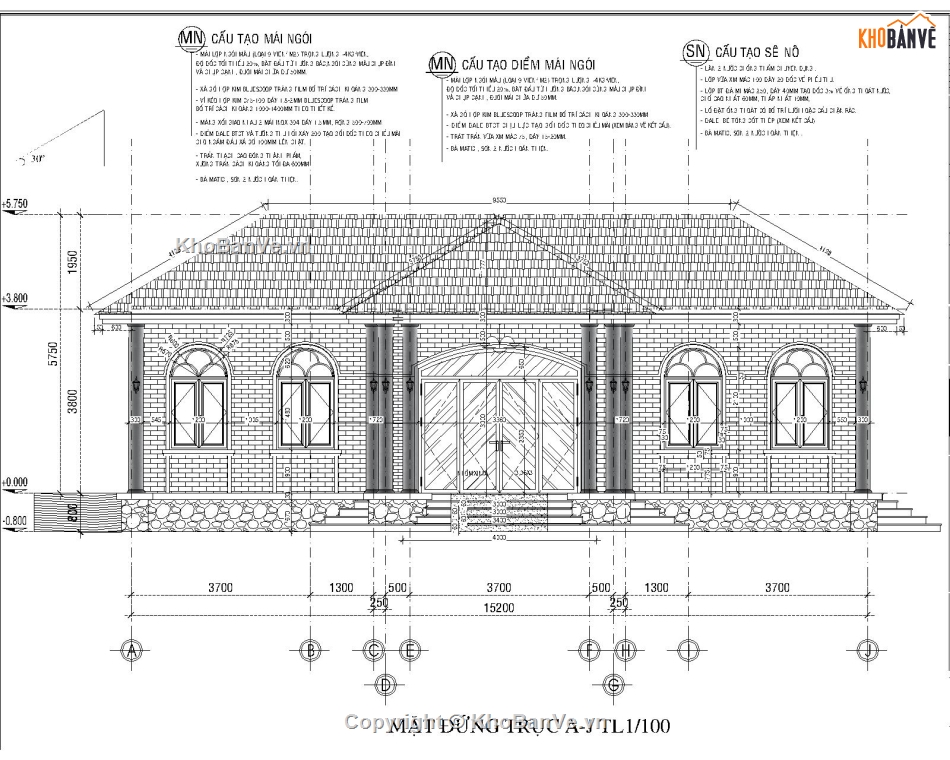 biệt thự mái nhật autocad,biệt thự đẹp,biệt thự cấp 4