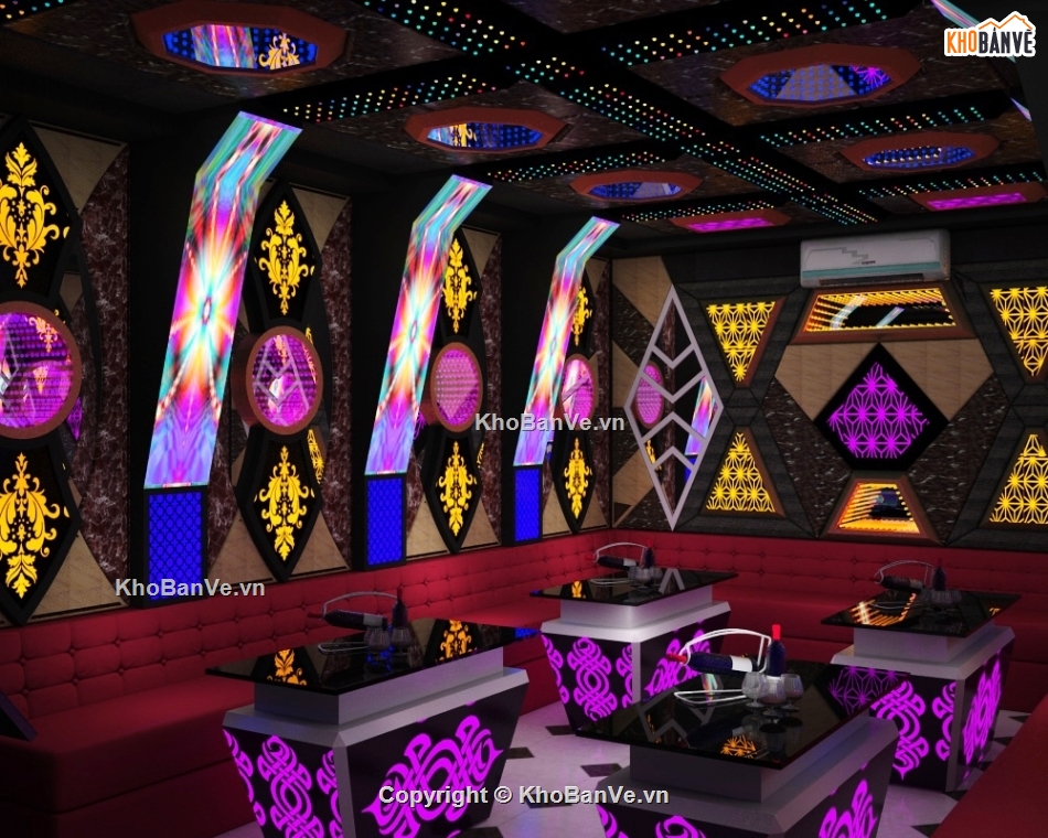 phòng karaoke,autocad phòng karaoke,bản vẽ phòng karaoke