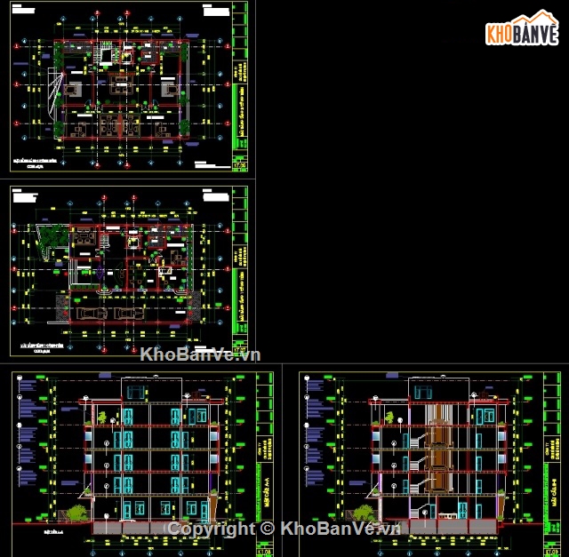 nhà văn phòng 5 tầng,cad tòa nhà 5 tầng,văn phòng 5 tầng 15.2x20m,bản vẽ văn phòng 5 tầng,bản vẽ công ty 5 tầng