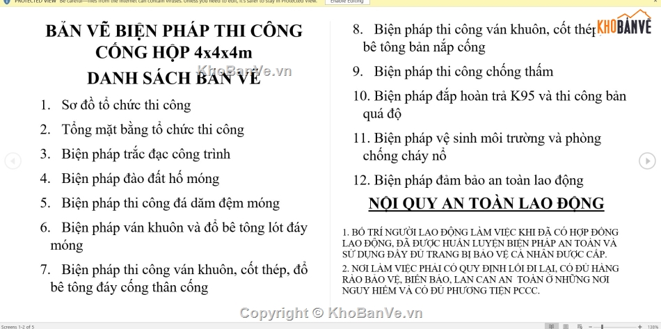 thi công cống,thuyết minh,cống,cống hộp,biện pháp thi công cống,iện pháp thi công