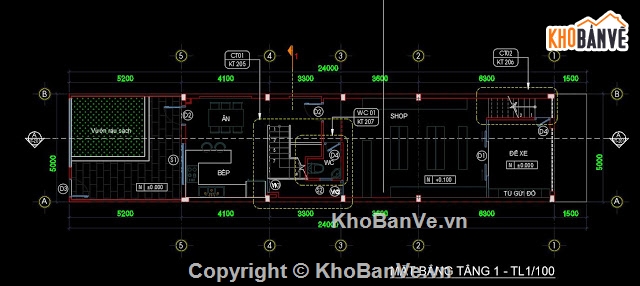 Bản vẽ nhà phố 5x17m,file cad nhà phố,nhà phố 4 tầng,nhà 4 tầng,nhà phố hiện đại,autocad nhà phố 4 tầng