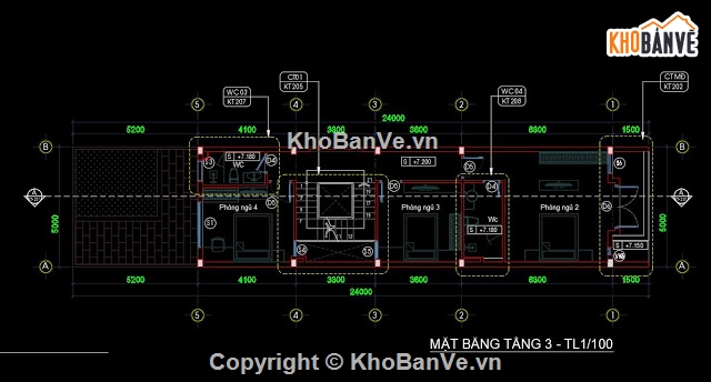 Bản vẽ nhà phố 5x17m,file cad nhà phố,nhà phố 4 tầng,nhà 4 tầng,nhà phố hiện đại,autocad nhà phố 4 tầng