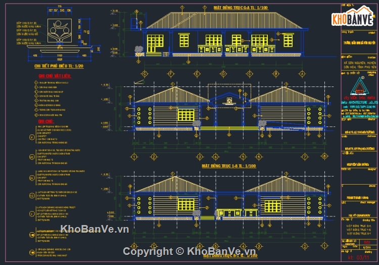 thiết kế nhà lớp học,nhà lớp học 4 phòng,cad trường mầm non,bản vẽ trường mần non,trường mầm non 1 tầng 7.25x24m