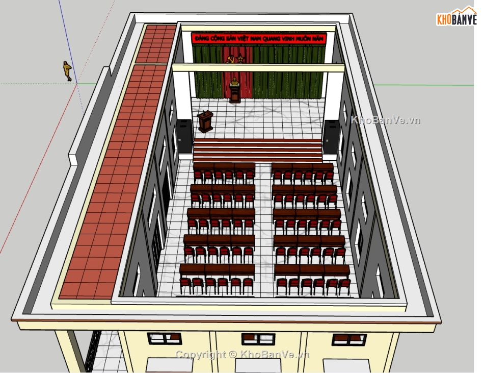 cad nhà văn hóa,thiết kế nhà văn hóa,công trình xã hội,nhà văn hóa