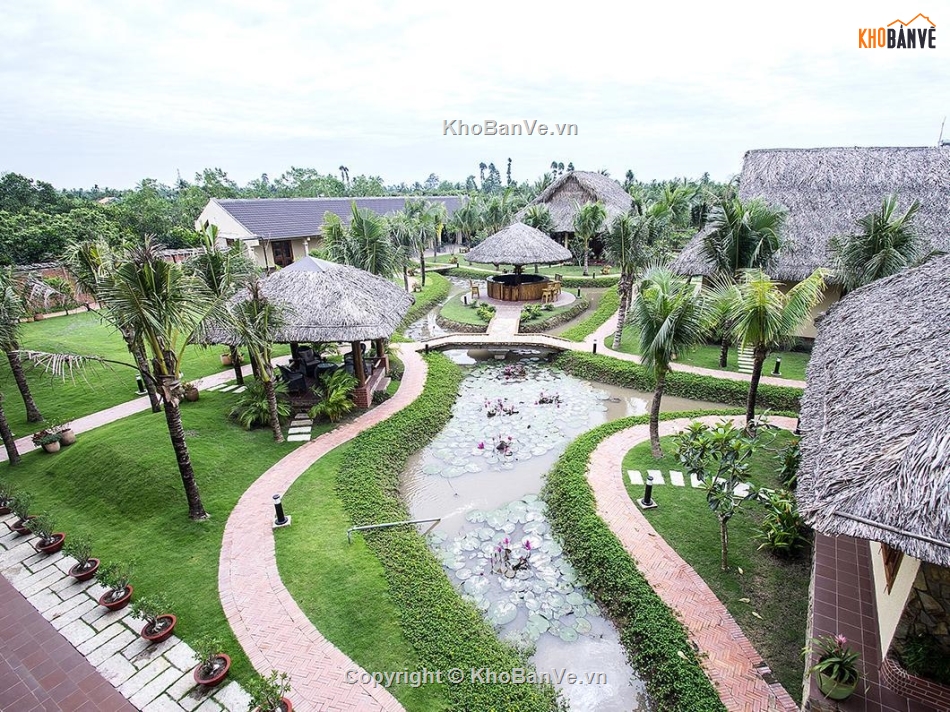 File cad khách sạn resort,Mẫu resort tiền giang,bản vẽ resort,resort nghỉ dưỡng,thiết kế resort,resort 5000 m2