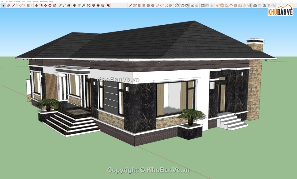 Top 50 mẫu vẽ mái nhà bằng sketchup đẹp nhất