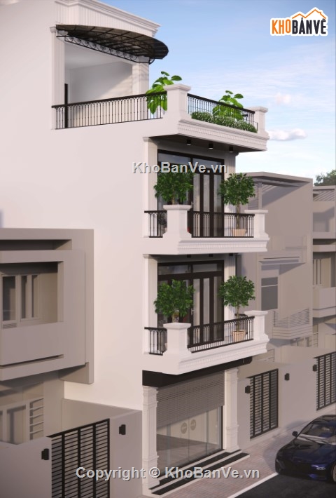 mẫu nhà phố 4 tầng,bản vẽ nhà phố 4 tầng,nhà phố 4 tầng,cad nhà phố 4 tầng,cad nhà phố