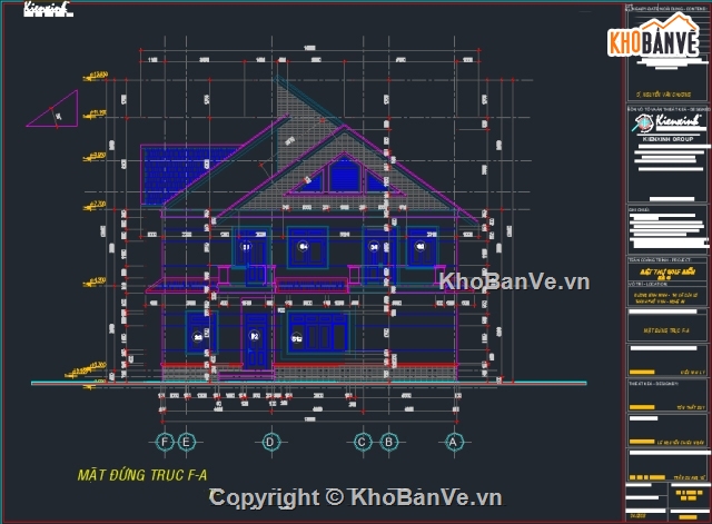 Bản vẽ biệt thự 2 tầng,bản vẽ biệt thự,Bản vẽ biệt thự 7x14m,đồ án biệt thự,biệt thự 2 tầng