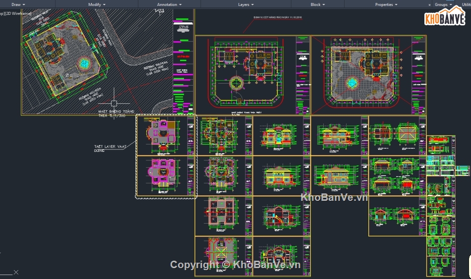 mẫu biệt thự,cad biệt thự,hồ sơ villa,cad villa,autocad villa