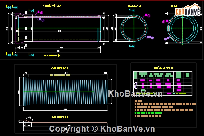 cống thoát nước ngang qua đường,chi tiết cống ngang đường,cống tròn d800,hố thu,dốc nước