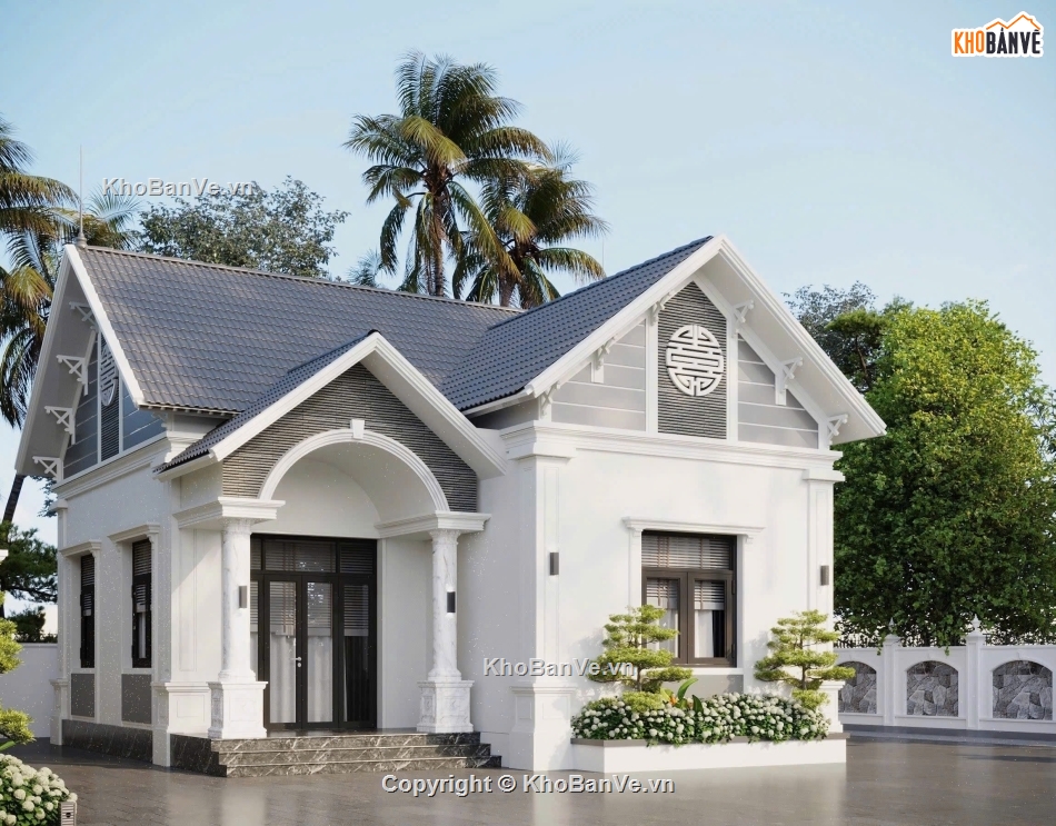 Thiết kế biệt thự mái thái đẹp nhất 2025,full hồ sơ thiết kế,full hồ sơ thiết kế nhà mái thái đẹp nhất 2025