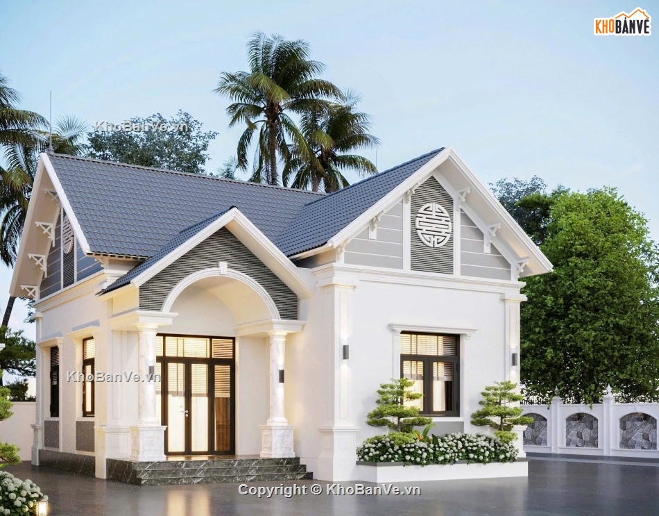 Thiết kế biệt thự mái thái đẹp nhất 2025,full hồ sơ thiết kế,full hồ sơ thiết kế nhà mái thái đẹp nhất 2025