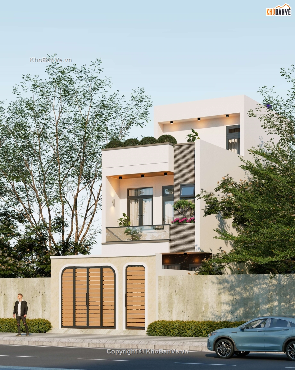 full hồ sơ nhà 2.5 tầng 5x15m,bản vẽ nhà 2.5 tầng 5x15m,nhà 5x15m