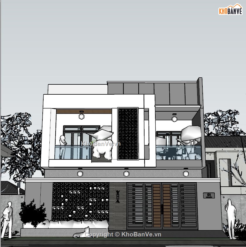 nhà phố 2 tầng,file cad nhà phố 2 tầng,mẫu nhà phố 2 tầng