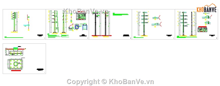 chi tiết trạm biến áp,chi tiết cột,thiết kế mặt bằng,thiết kế cột,thiết kế trạm biến áp