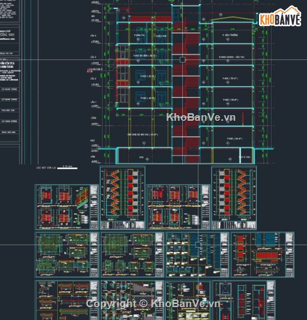 bản vẽ trường học 5 tầng,trường học file cad,file cad trường học