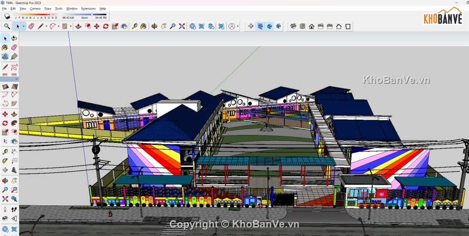 cad trường tiểu học,sketchup trường tiểu học,chi tiết trường học,hồ sơ trường học,thiết kế trường học