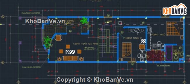 nhà phố 2 tầng 1 tum,nhà phố 2 tầng,file cad nhà phố 2 tầng 1 tum