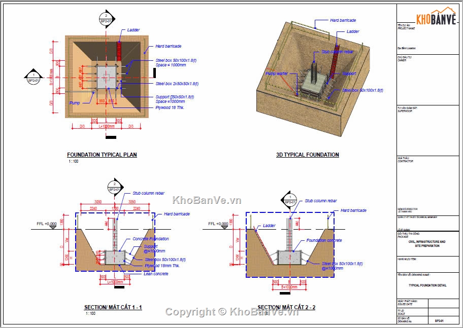 revits biện pháp thi công phần ngầm,biện pháp thi công,revit biện pháp thi công