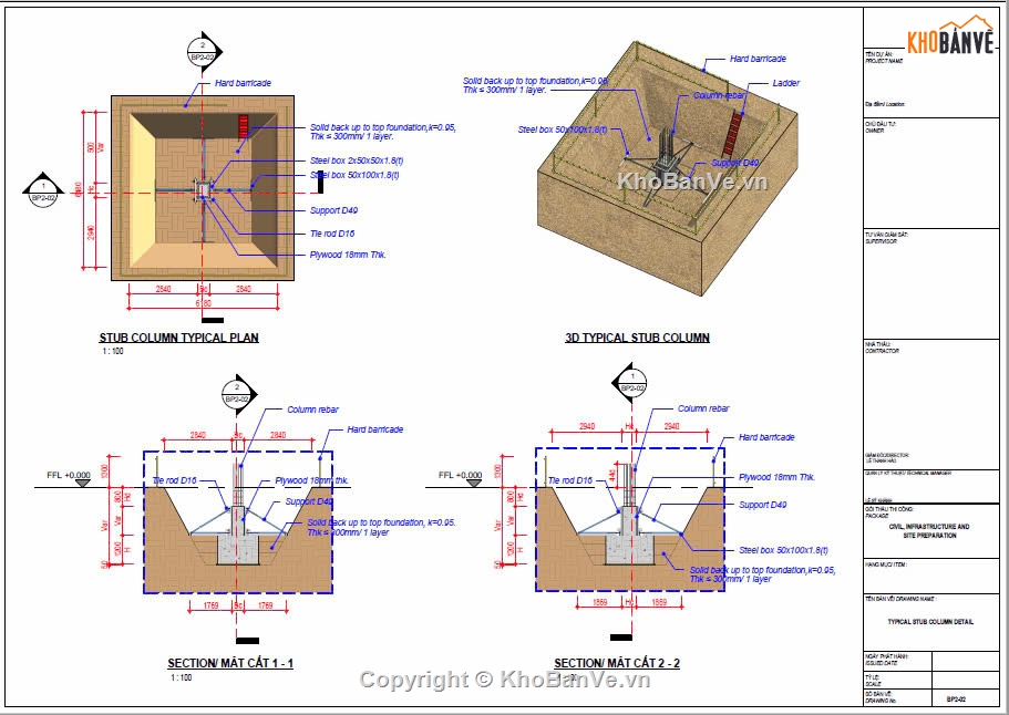 revits biện pháp thi công phần ngầm,biện pháp thi công,revit biện pháp thi công