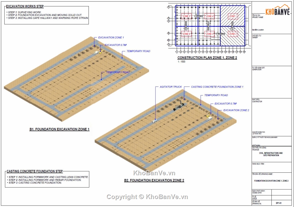 revits biện pháp thi công phần ngầm,biện pháp thi công,revit biện pháp thi công