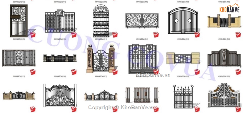 Sketchup mẫu cổng,mẫu cổng,model mẫu cổng,mẫu cổng sketchup