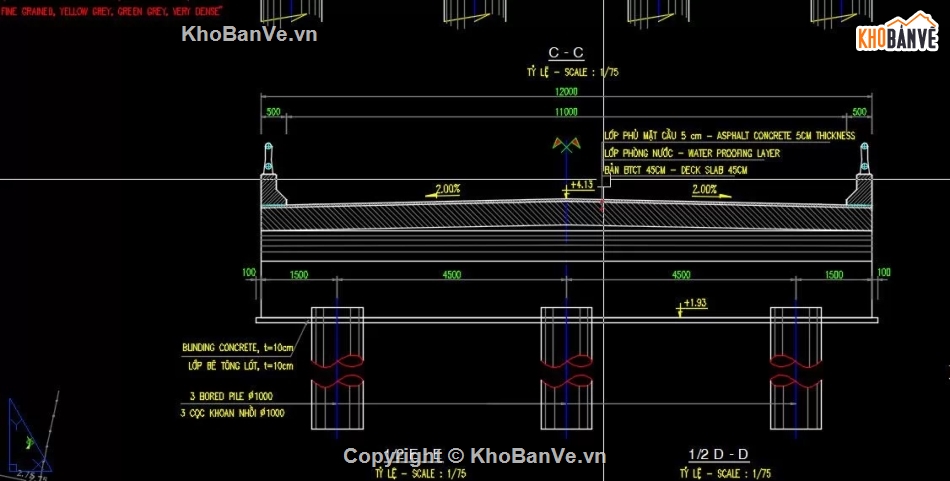 cầu dầm,Bản vẽ dầm,Bản vẽ cầu dầm