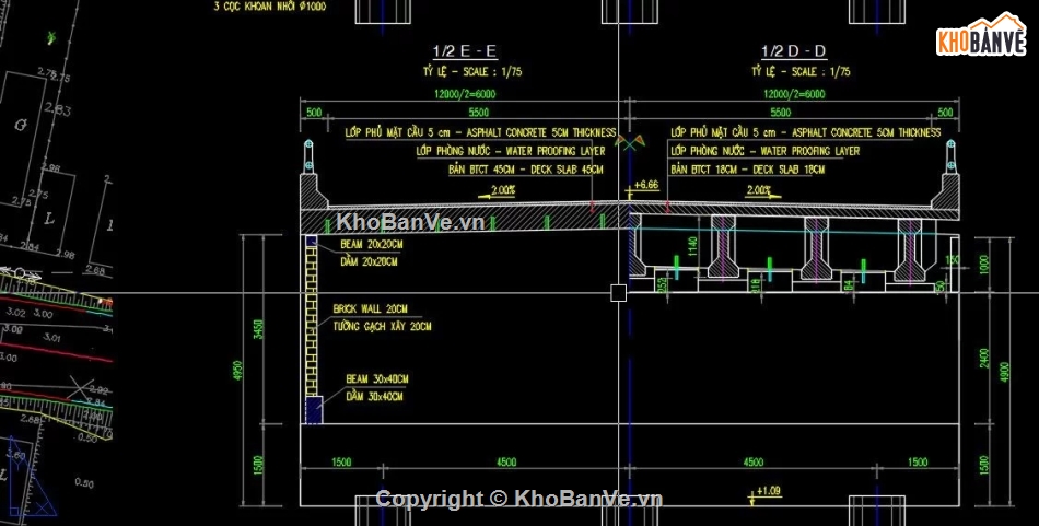 cầu dầm,Bản vẽ dầm,Bản vẽ cầu dầm