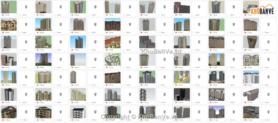 thư viện tổng hợp chung cư,Thư viện sketchup chung cư,Tổng hợp mẫu chung cư sketchup,thư viện sketchup chung cư văn phòng