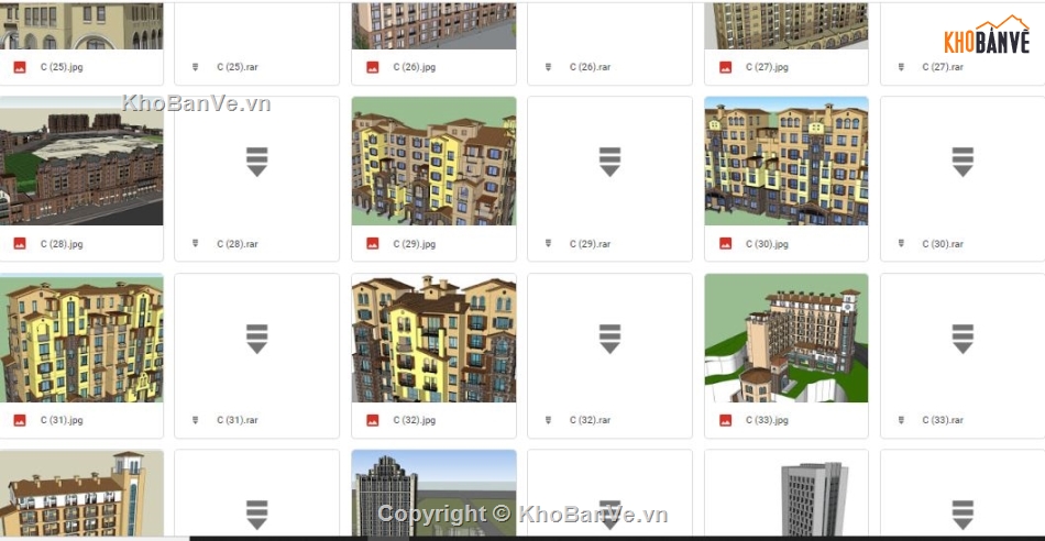 thư viện tổng hợp chung cư,Thư viện sketchup chung cư,Tổng hợp mẫu chung cư sketchup,thư viện sketchup chung cư văn phòng