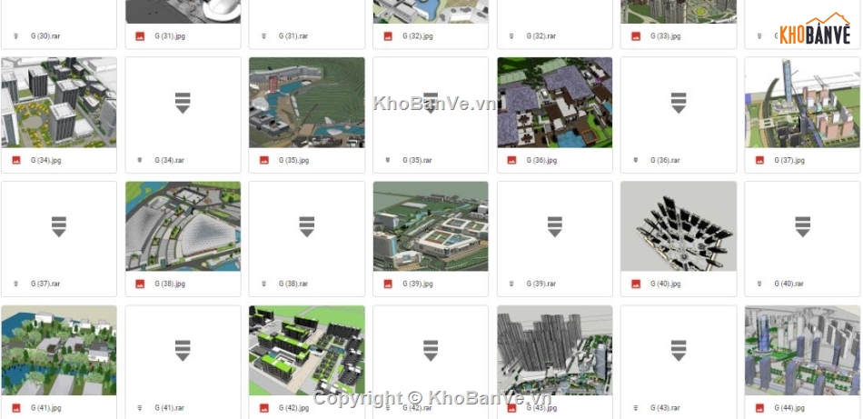 thư viện sketchup quy hoạch,Tổng hợp sketchup quy hoạch,mẫu quy hoạch sketchup,thư viện sketchup tổng hợp